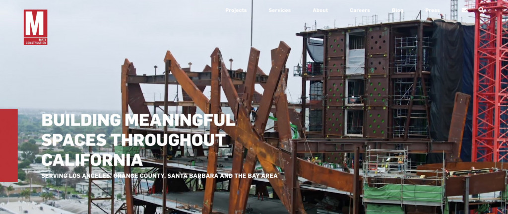 best construction company websites