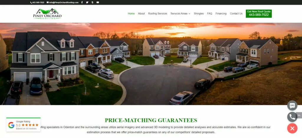 roofing web design