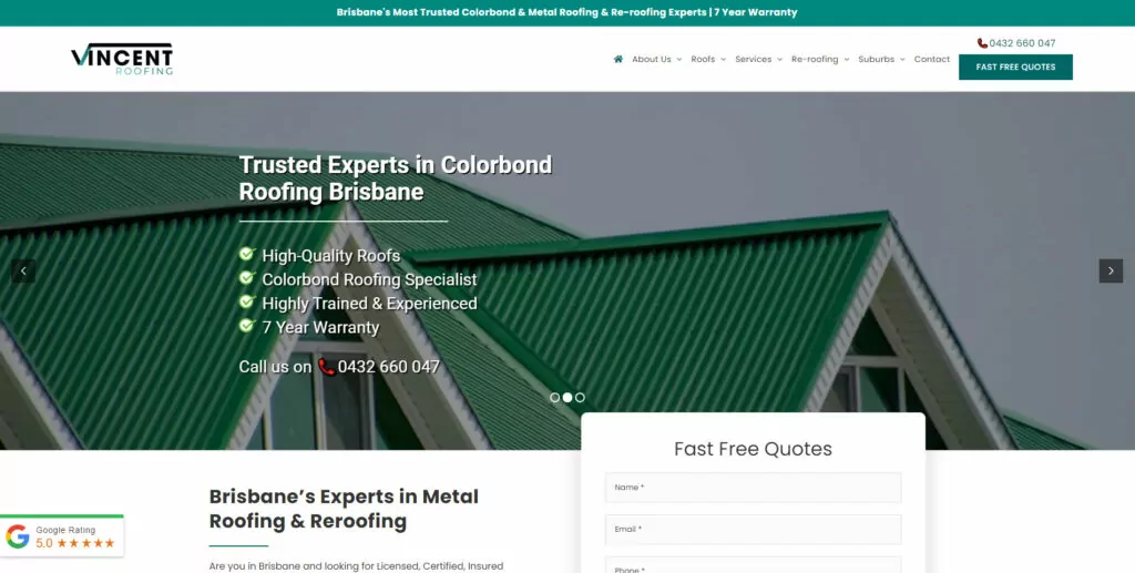 roofing web design