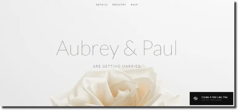 squarespace wedding website