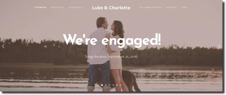 squarespace wedding website