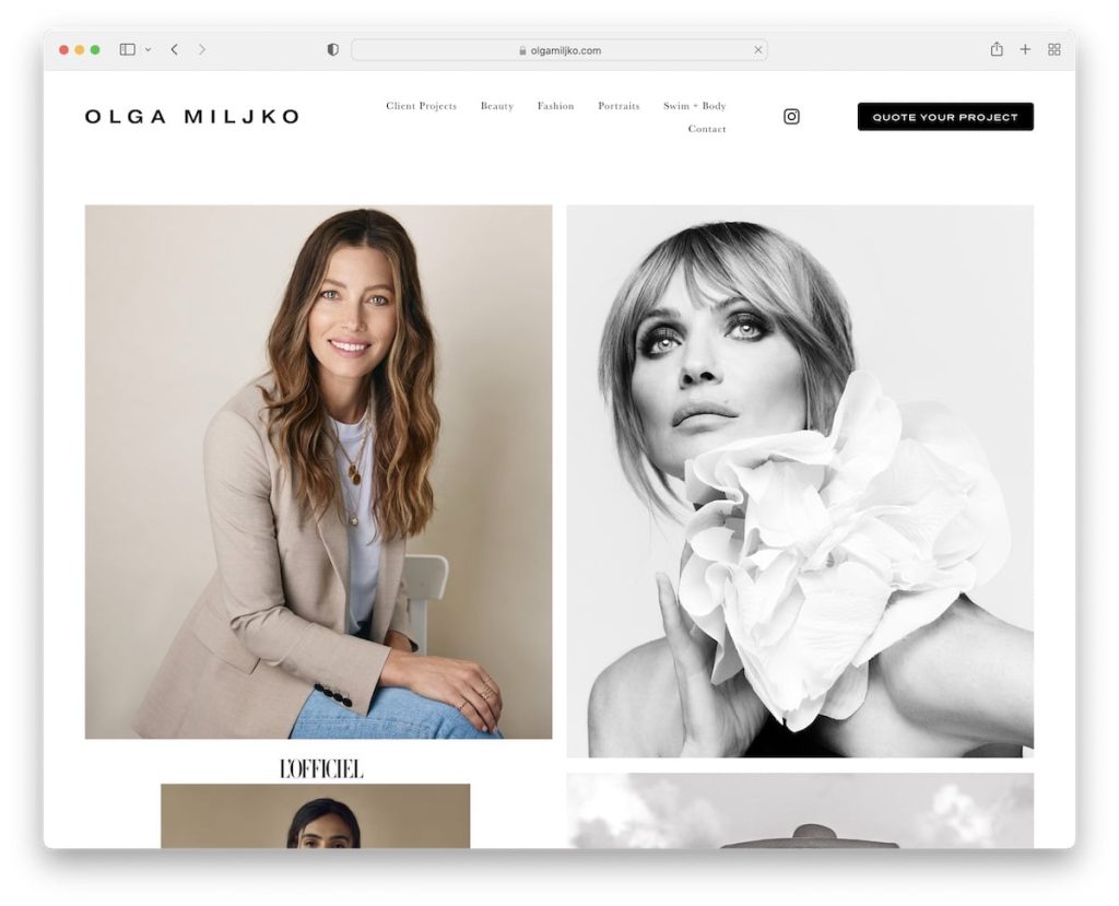 Squarespace Website Examples